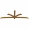 Ekena Millwork Davenport Rough Sawn Timber Gable Bracket, Western Red Cedar, 96"W x 36"H x 2"D x 4"F, 9/12 Pitch GBW096X36X0204DAV00RWR - alternate 5